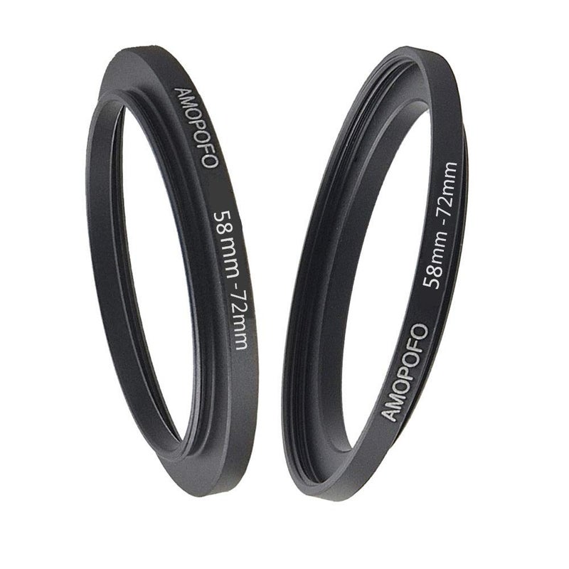 Amopofo 58mm to 72mm Metal Step Up Ring Adapter for Canon,for Nikon,for Sony,for Fuji,M4/3 Camera Lenses to UV,ND,CPL Camera Filters,Made from CNC Machined with Matte Black Electroplated Finish - Image 4